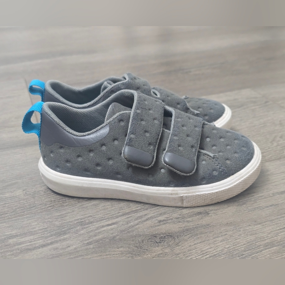 Native Kids Velcro Sneakers Grey Child Size 8 Unisex